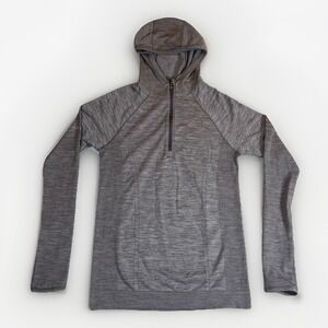 Lululemon Swiftly Tech 1/2 Zip Pullover Women's 8-10 Gray Gym Athleisure Stretch